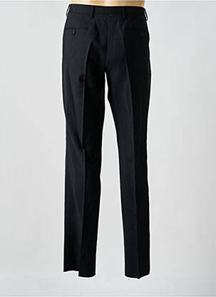 Pantalon droit fermeture zippée sous rabat avec crochet taille normale noir BURBERRY homme