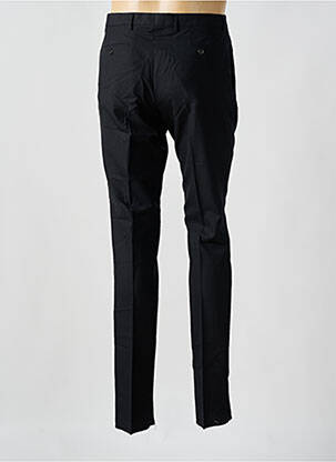 Pantalon droit fermeture zippée sous rabat avec crochet taille normale noir BURBERRY homme