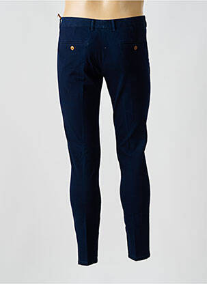 Pantalon chino fermeture zippée sous rabat avec crochet taille normale bleu CIRCOLO 1901 homme