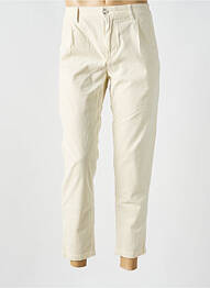 Pantalon chino stretch taille haute beige HUGO BOSS homme