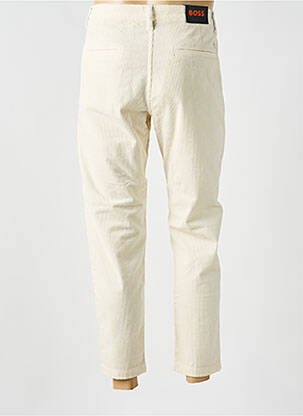 Pantalon chino stretch taille haute beige HUGO BOSS homme