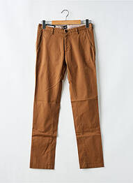Pantalon chino tissage popeline taille normale marron HUGO BOSS homme