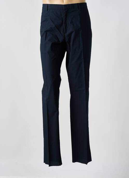 Pantalon chino fermeture zippée sous rabat avec crochet taille normale bleu BURBERRY homme