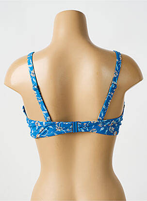 Haut de maillot de bain stretch haut soutien-gorge emboitant bleu OLYMPIA femme