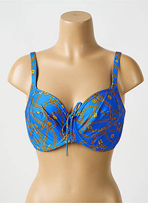 Haut de maillot de bain stretch haut soutien-gorge emboitant bleu PRIMA DONNA femme