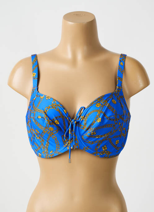 Haut de maillot de bain stretch haut soutien-gorge emboitant bleu PRIMA DONNA femme