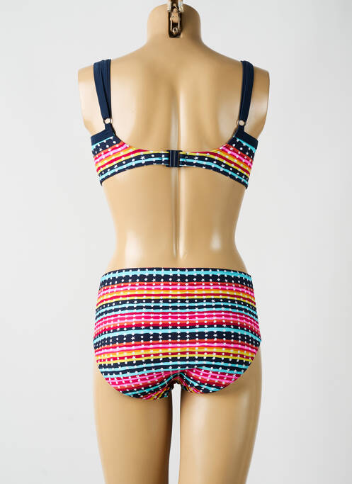 Maillot de bain 2 pièces stretch haut soutien-gorge emboitant bleu SUNMARIN femme