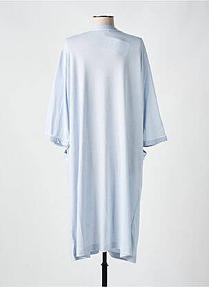 Chemise de nuit col v bleu MASSANA femme
