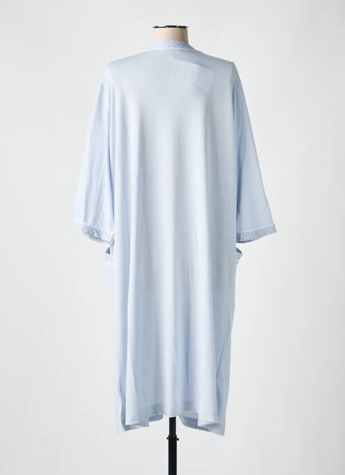 Chemise de nuit col v bleu MASSANA femme