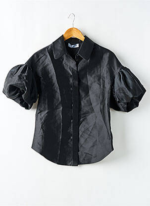Chemisier coupe droite manches courtes noir DICE KAYEK femme