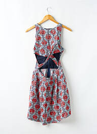 Robe courte fermeture zippée au dos sans manche bleu TRAFALUC femme