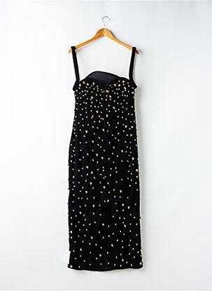 Robe longue coupe cintrée fines bretelles noir ASOS femme