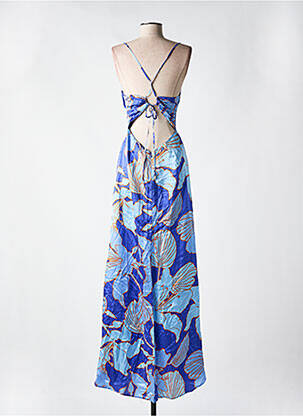 Robe longue imprimé fleurs fines bretelles violet MARCIANO femme