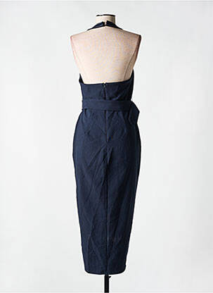 Robe mi-longue fermeture zippée au dos fines bretelles bleu ASOS femme