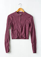 Gilet manches longues violet NA-KD pour femme seconde vue