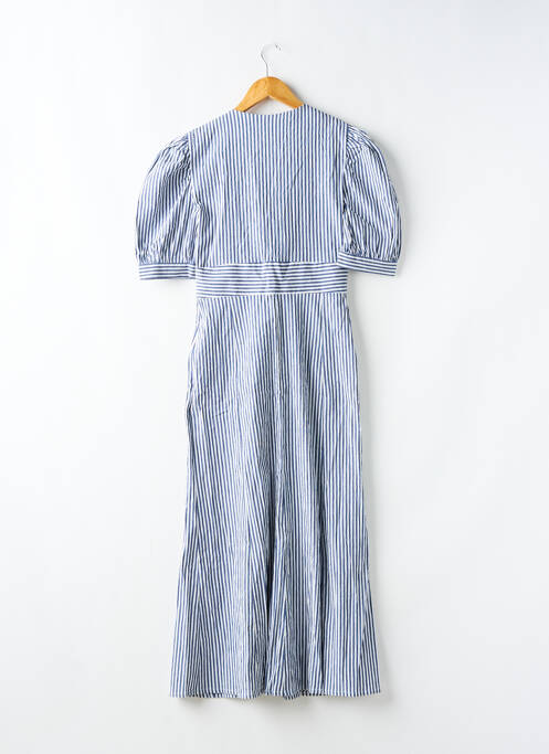 Robe longue manches courtes manches courtes bleu ISANEA femme