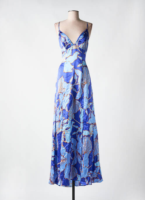 Robe longue imprimé fleurs fines bretelles violet MARCIANO femme