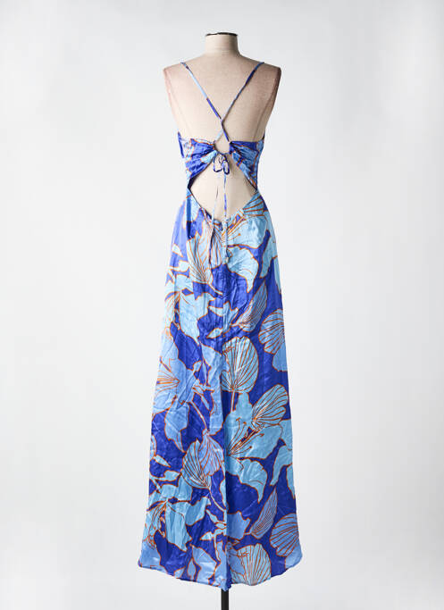 Robe longue imprimé fleurs fines bretelles violet MARCIANO femme