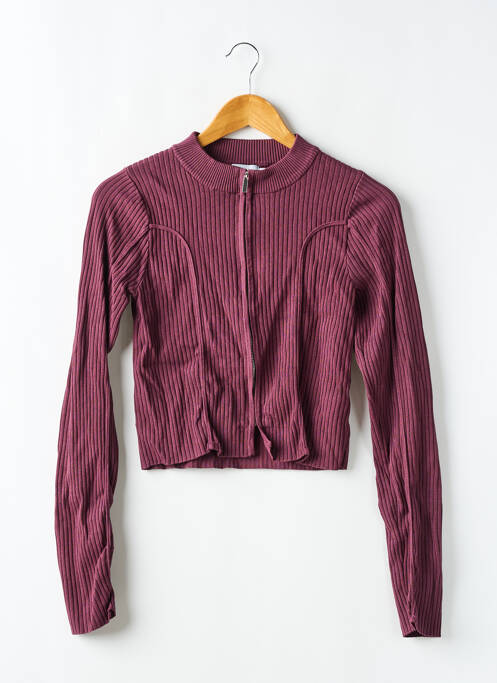 Gilet manches longues violet NA-KD pour femme