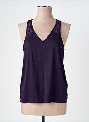 Top stretch sans manche violet OYSHO femme