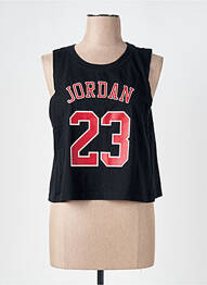 Débardeur coupe droite sans manche noir JORDAN femme