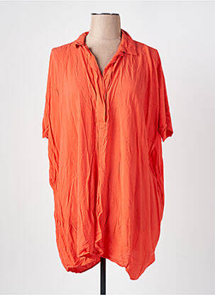 Tunique manches courtes coupe fluide orange ZARA femme