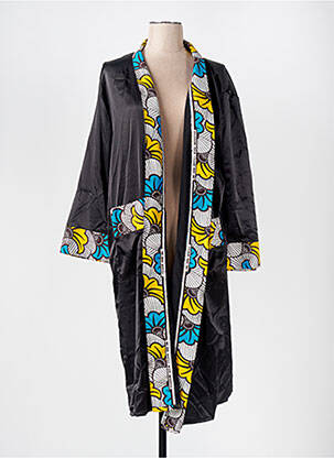 Veste kimono manches longues noir NIKA femme