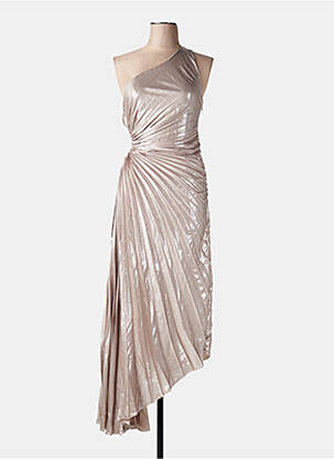 Robe longue sans manche sans manche argent MANGO femme
