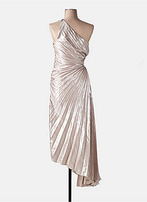 Robe longue sans manche sans manche argent MANGO femme