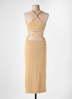 Robe longue sans manche sans manche beige CULT GAIA femme