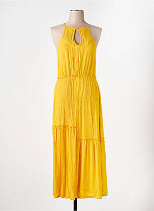 Robe longue coupe évasée fines bretelles orange LA REDOUTE femme