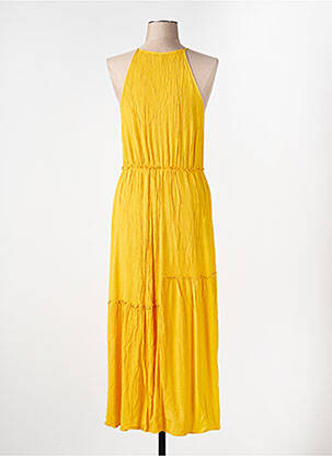 Robe longue coupe évasée fines bretelles orange LA REDOUTE femme