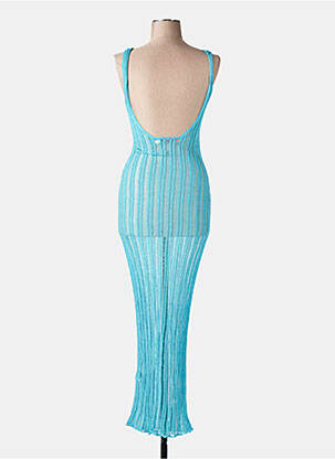 Robe longue fines bretelles fines bretelles bleu NA-KD femme