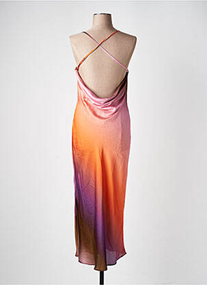 Robe longue coupe cintrée fines bretelles rose TOPSHOP femme