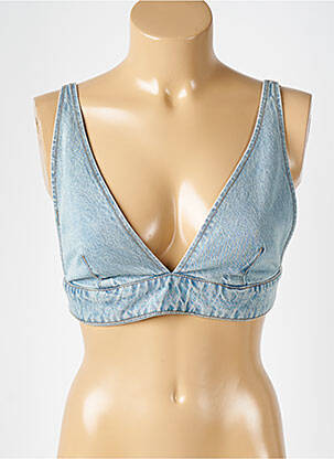 Top stretch fines bretelles bleu SOURCE UNKNOWN femme