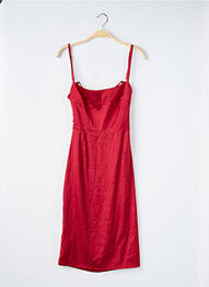 Robe mi-longue fermeture zippée au dos fines bretelles rouge HOUSE OF CB LONDON femme