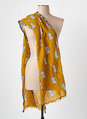 Foulard imprimé fantaisie jaune INOUI TOOSH femme