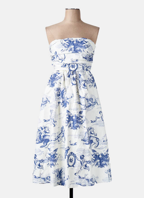 Robe mi-longue bleu KAMAD pour femme