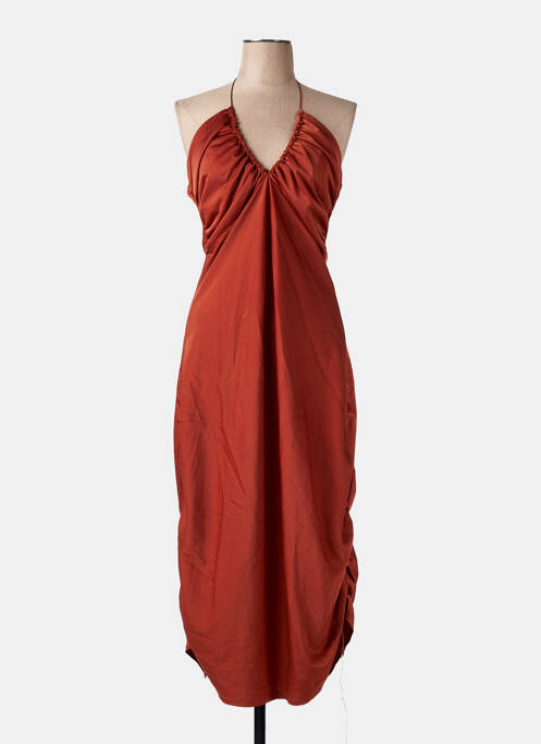 Robe mi-longue orange KYNAMAH pour femme
