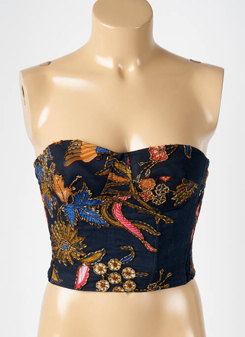 Top bleu J. P. MICHELET pour femme