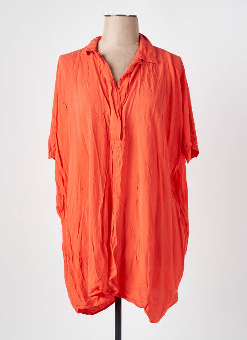 Tunique manches courtes orange ZARA pour femme