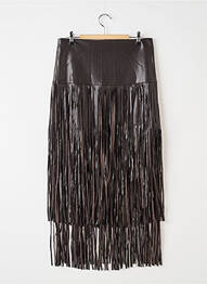 Jupe longue fermeture zippée au dos marron MANGO femme
