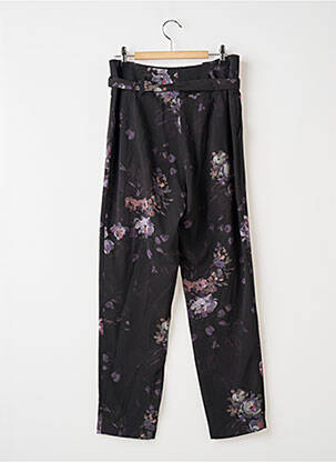 Pantalon large fermeture zippée sous rabat boutonné taille normale noir IKKS femme