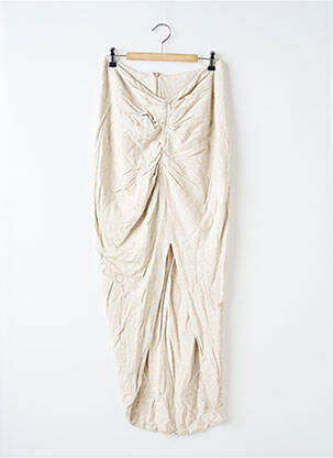 Jupe longue coupe droite beige ASOS femme