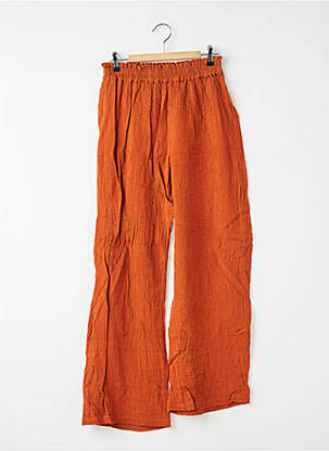 Pantalon large taille normale taille normale orange NÉNÉS femme