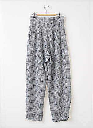 Pantalon large fermeture zippée sous rabat avec crochet taille normale bleu ASOS femme
