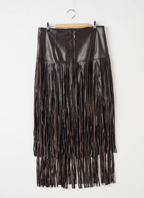 Jupe longue fermeture zippée au dos marron MANGO femme