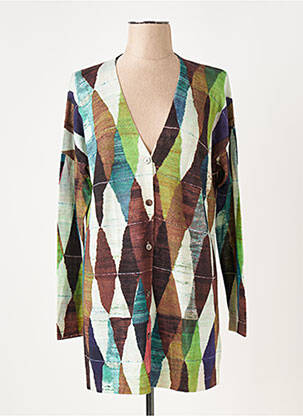 Gilet manches longues stretch marron ANNA & GABRI femme