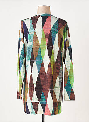 Gilet manches longues stretch marron ANNA & GABRI femme