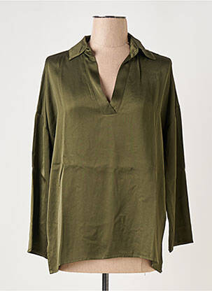 Blouse manches longues manches longues vert LAUREN VIDAL femme